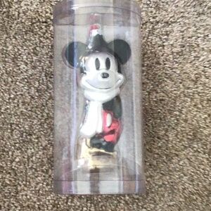 Disney Mickey Mouse Glass Christmas Ornament